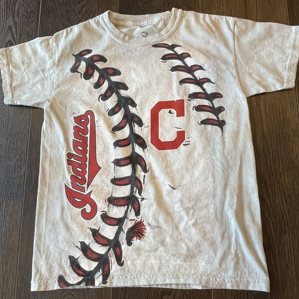 Liquid Blue Cleveland Indians Shirt AOP Full Print Graphic T-Shirt YOUTH SM